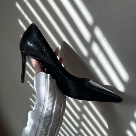 Prada Black Leather Heels - Picture 1 of 9
